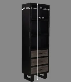 Wohnen Esszimmerregale|Regale*Schrank mit drei Schubladen & drei Fächern - Vebugran