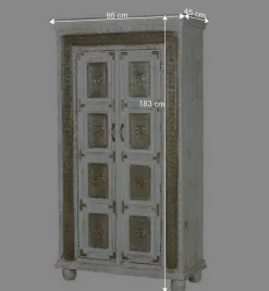 Wohnen Orientalische Möbel*Schrank mit Elefanten und Ornamenten - Sevenzina