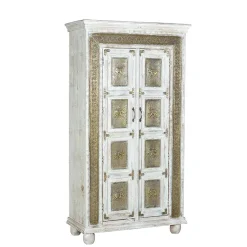 Wohnen Orientalische Möbel*Schrank mit Elefanten und Ornamenten - Sevenzina