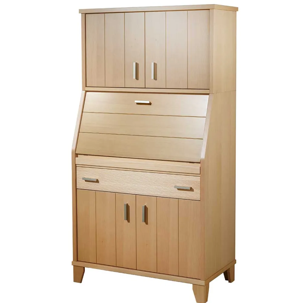 Wohnen Esszimmerschränke*Schrank mit Schreibklappe in Buche Natur - Lidoral