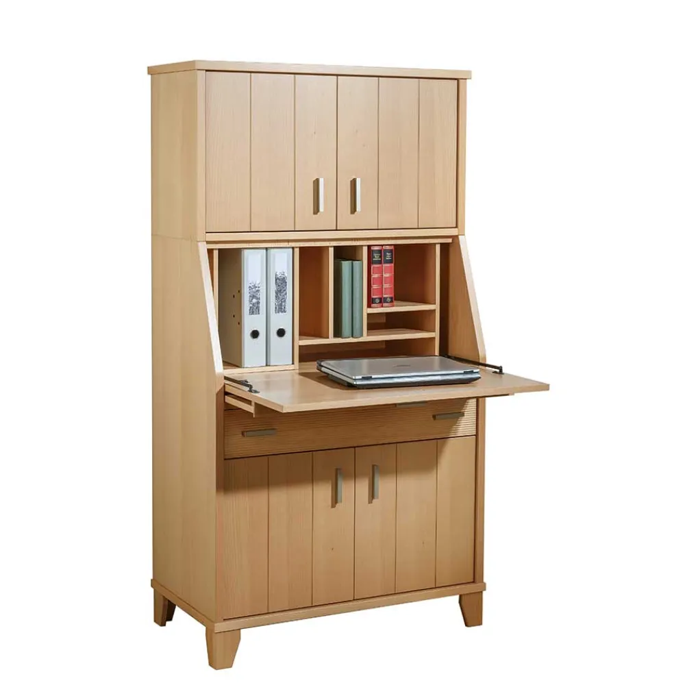 Wohnen Esszimmerschränke*Schrank mit Schreibklappe in Buche Natur - Lidoral