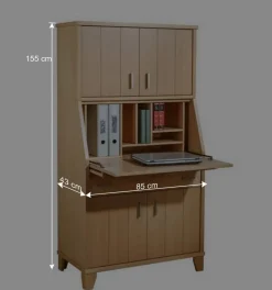 Wohnen Esszimmerschränke*Schrank mit Schreibklappe in Buche Natur - Lidoral