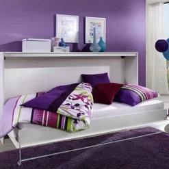 Wohnen Weiße Möbel*Schrankbett in Weiß aus Metall mit Matratze - Dynamic