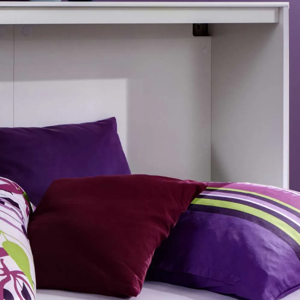 Wohnen Weiße Möbel*Schrankbett in Weiß aus Metall mit Matratze - Dynamic