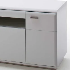 Wohnen Schrankwand Wohnzimmer in Weiß - Hazime (vierteilig)