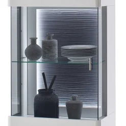 Wohnen Schrankwand Wohnzimmer in Weiß - Hazime (vierteilig)