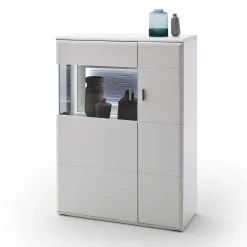 Wohnen Schrankwand Wohnzimmer in Weiß - Hazime (vierteilig)