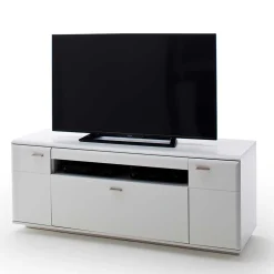 Wohnen Schrankwand Wohnzimmer in Weiß - Hazime (vierteilig)