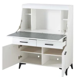 Wohnen Weiße Möbel|Sideboards & Kommoden*Schreibschrank mit Klappe & zwei Türen - Quakes