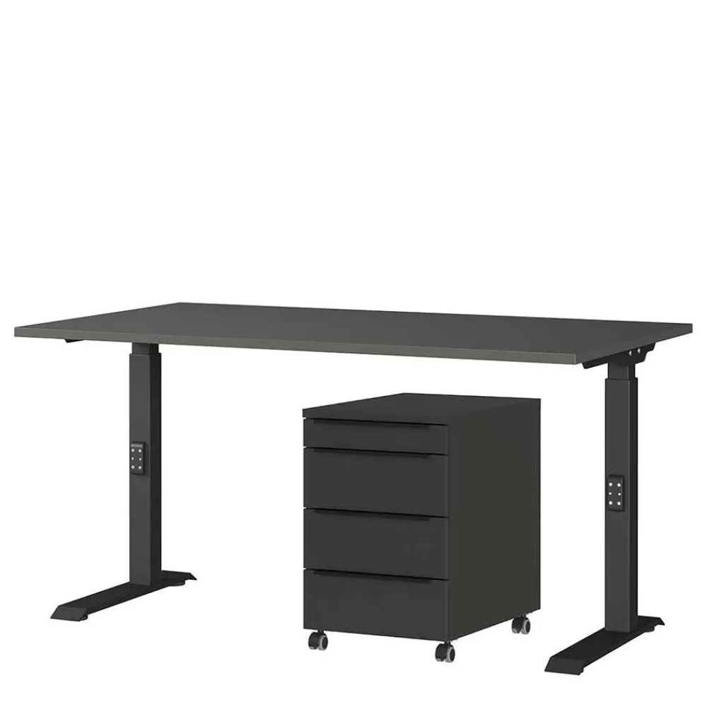 Wohnen Schreibtisch & Rollcontainer - 3 Größen - Tila (zweiteilig)