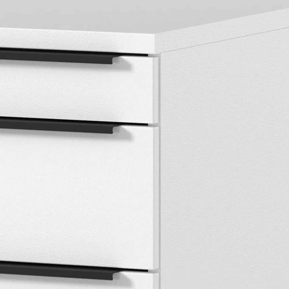 Wohnen Weiße Möbel|Bürotische*Schreibtisch & Rollcontainer Set - Sparkle (zweiteilig)