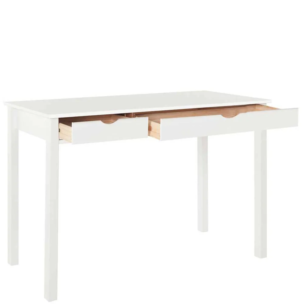 Wohnen Jugendzimmertische|Kinderschreibtische*Schreibtisch aus Holz in Weiß lackiert - Jaisa