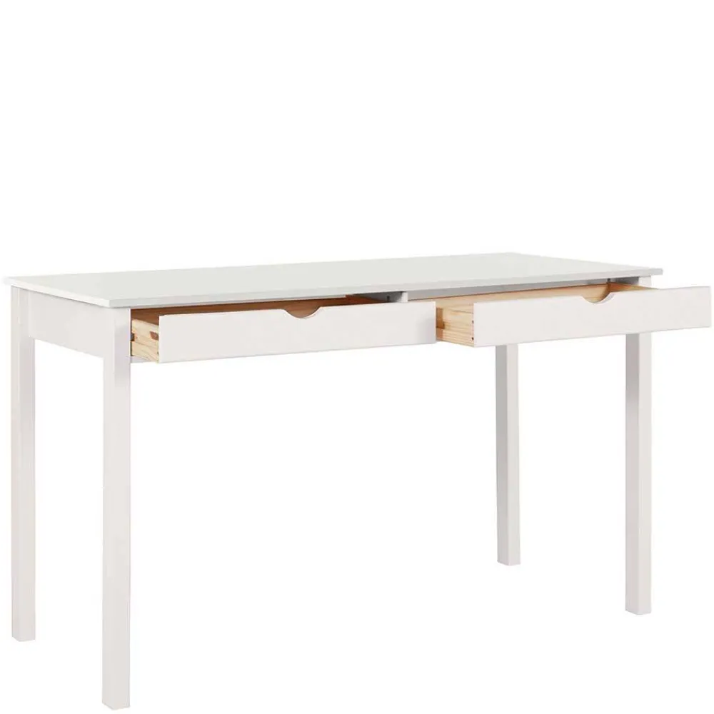 Wohnen Jugendzimmertische|Kinderschreibtische*Schreibtisch aus Holz in Weiß lackiert - Jaisa