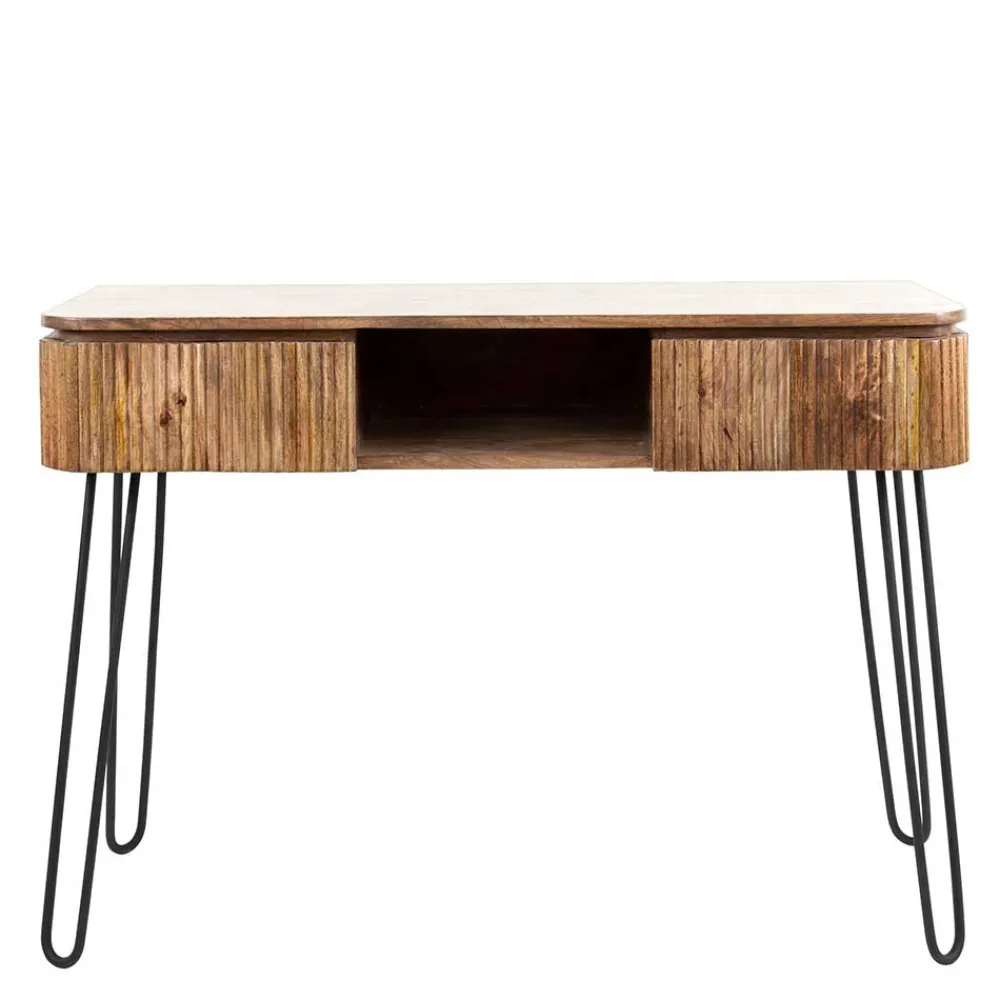 Wohnen Bürotische|Jugendzimmertische*Schreibtisch aus Mangoholz in Sandfarben - Ciabeta