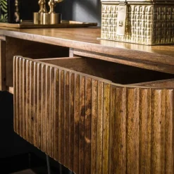 Wohnen Bürotische|Jugendzimmertische*Schreibtisch aus Mangoholz in Sandfarben - Ciabeta