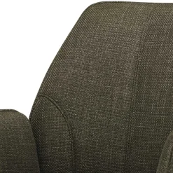 Wohnen Schreibtisch Drehstuhl aus Strukturstoff Oliv Grün - Alexandro