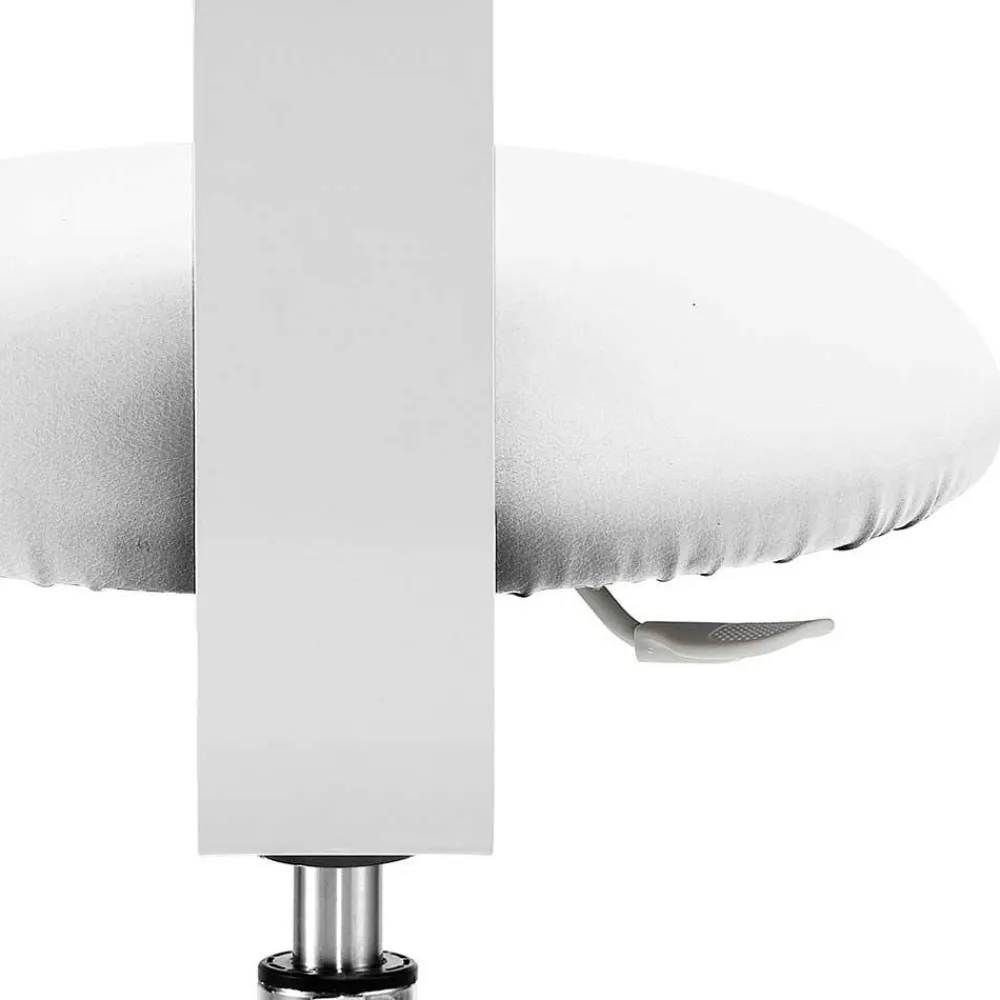 Wohnen Graue Möbel|Weiße Möbel*Schreibtisch Hocker mit Rückenlehne in Weiß - Tanta