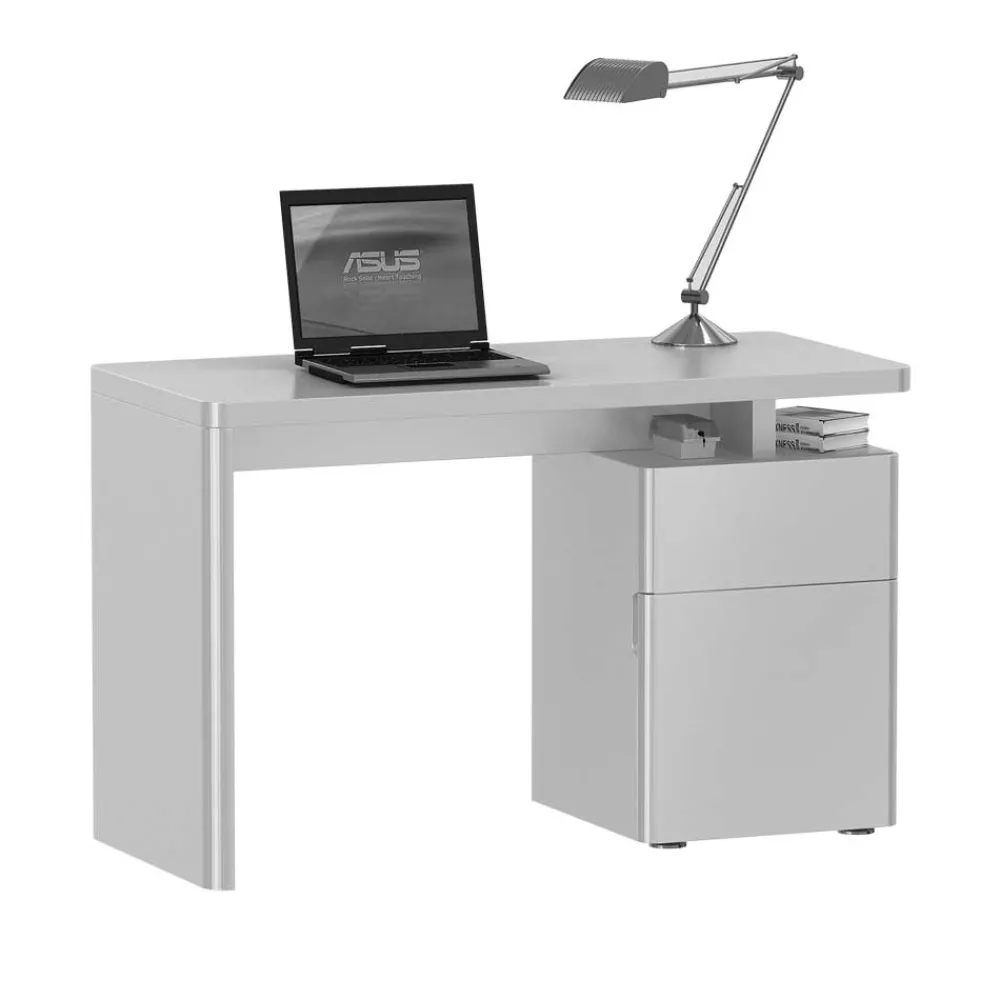 Kinder Wohnen Schreibtisch Huropa in Hochglanz Weiß