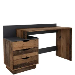 Kinder Wohnen Schreibtisch in Altholz Optik mit Anthrazit - Georgia