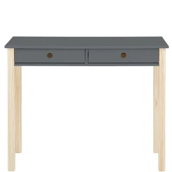 Kinder Wohnen Schreibtisch in Grau mit Kiefer - Bradley