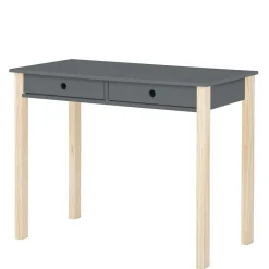 Kinder Wohnen Schreibtisch in Grau mit Kiefer - Bradley