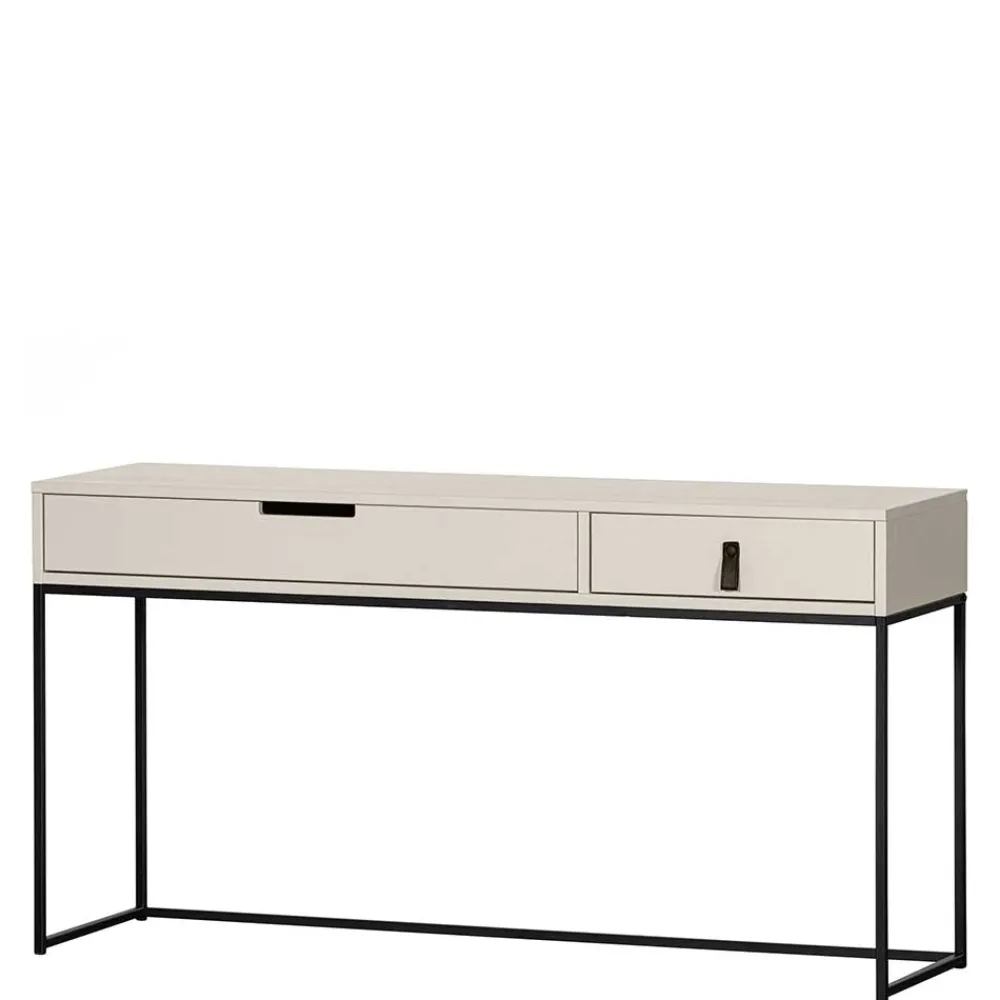 Kinder Wohnen Schreibtisch in Hellgrau mit Schwarz - Lergavano