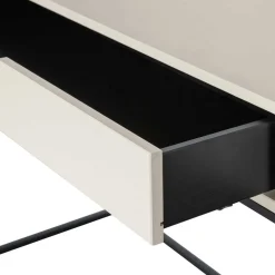 Kinder Wohnen Schreibtisch in Hellgrau mit Schwarz - Lergavano