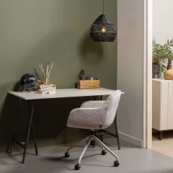 Wohnen Schreibtisch in Hellgrau Kiefernholz - Amare