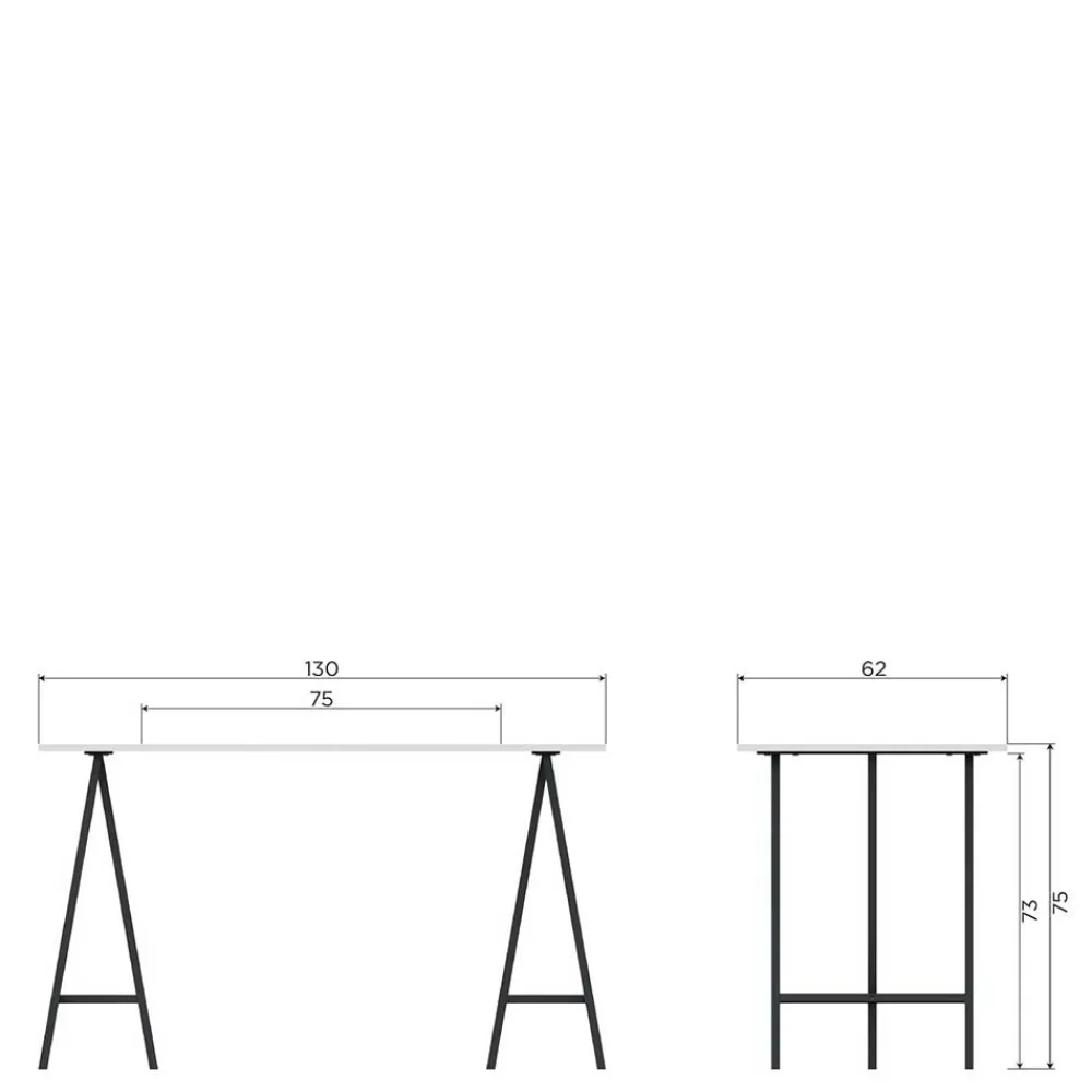 Wohnen Schreibtisch in Hellgrau Kiefernholz - Amare
