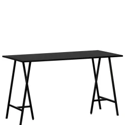 Wohnen Bürotische*Schreibtisch in Schwarz aus Kiefernholz - Fortore