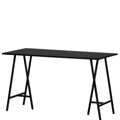 Wohnen Bürotische*Schreibtisch in Schwarz aus Kiefernholz - Fortore