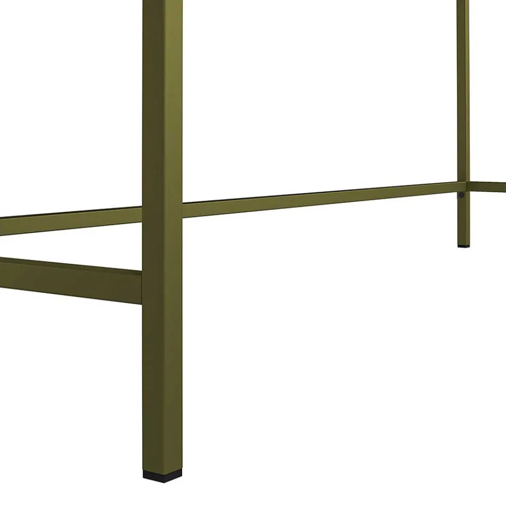 Wohnen Schreibtisch in Walnuss Optik und Oliv Grün - Cedreona