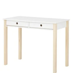 Wohnen Jugendzimmertische|Kinderschreibtische*Schreibtisch in Weiß mit Kiefer - Cayman