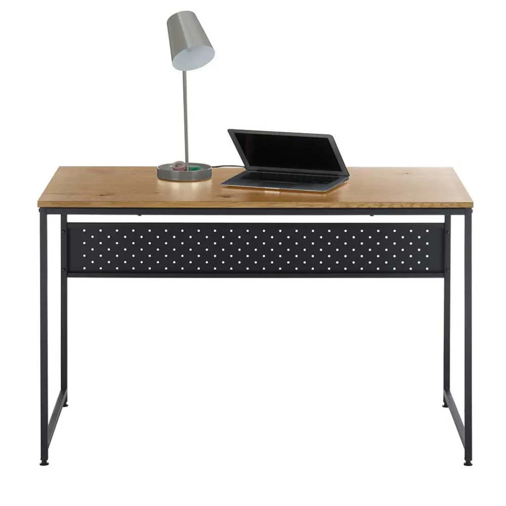 Wohnen Bürotische*Schreibtisch in Wildeiche Optik und Schwarz - Caprera