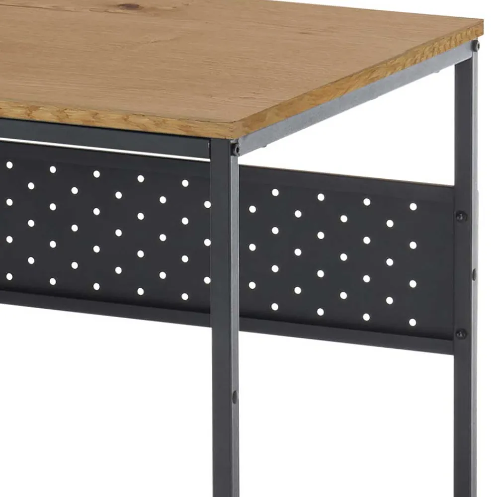 Wohnen Bürotische*Schreibtisch in Wildeiche Optik und Schwarz - Caprera