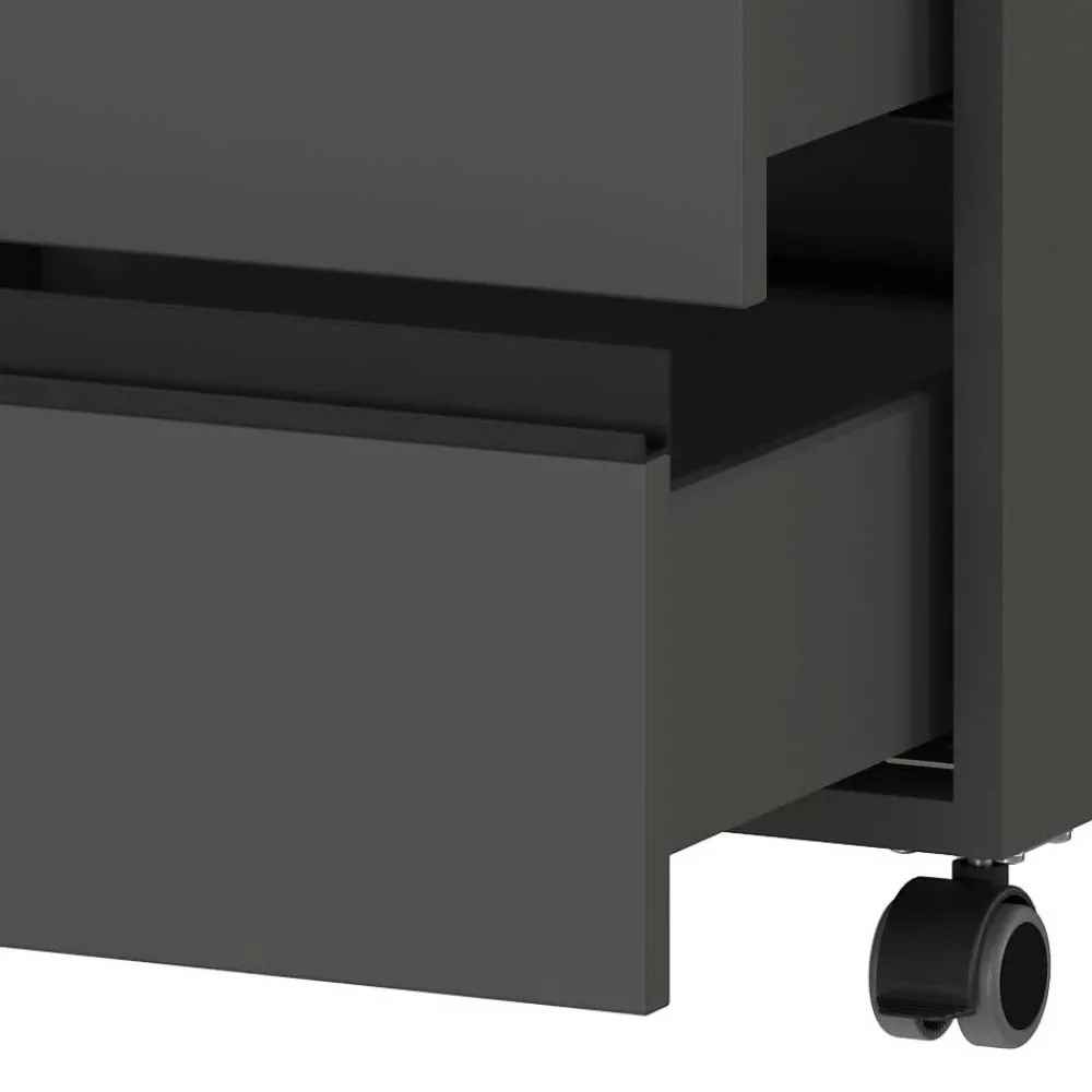 Wohnen Bürotische*Schreibtisch Kombination in Dunkelgrau - Espnoz (zweiteilig)