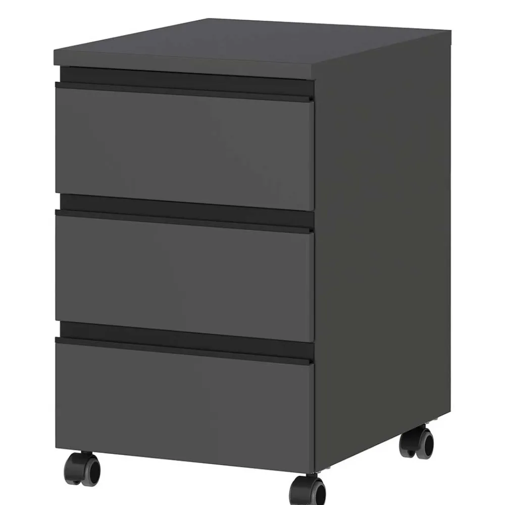 Wohnen Bürotische*Schreibtisch Kombination in Dunkelgrau - Espnoz (zweiteilig)