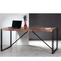 Wohnen Loft Möbel|Industrial Möbel*Schreibtisch Mendoza aus Akazie Massivholz