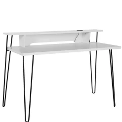Wohnen Bürotische*Schreibtisch mit Aufsatz in Weiß - Finlays