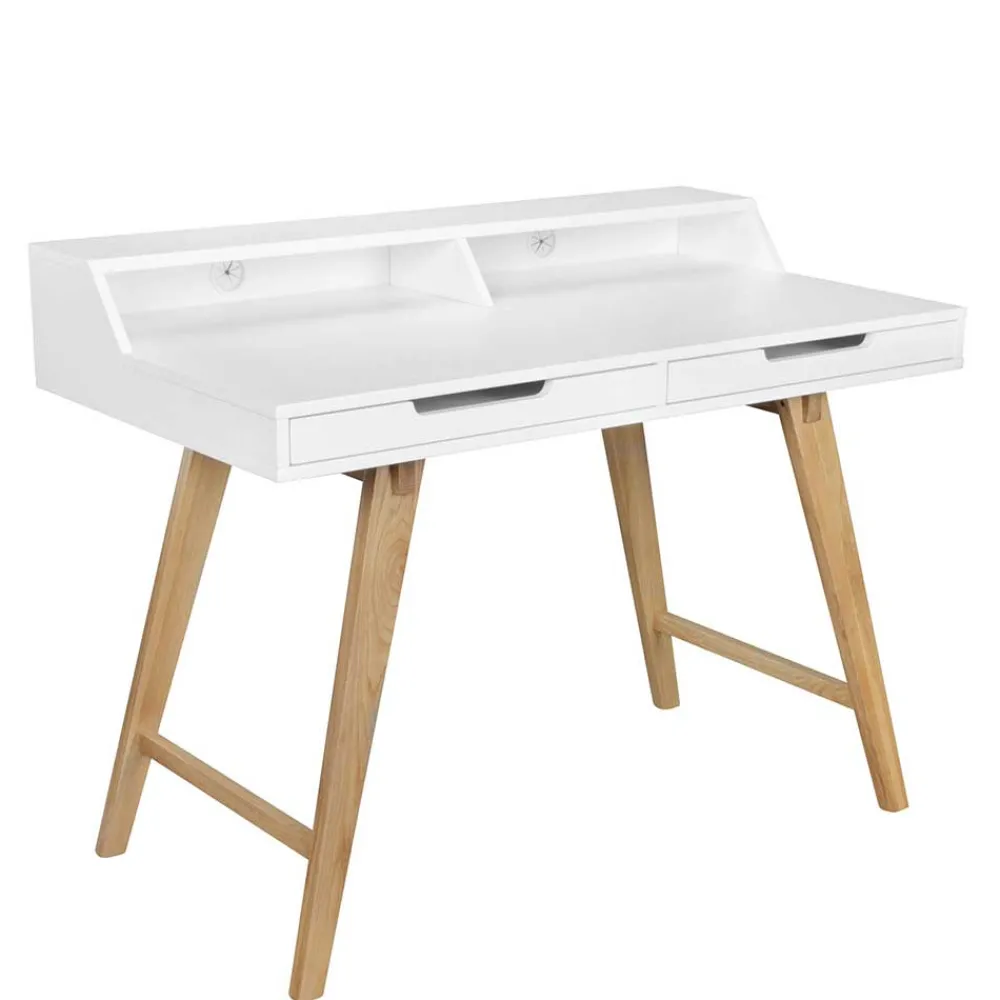 Wohnen Bürotische*Schreibtisch mit Aufsatz & zwei Schubladen - Hank