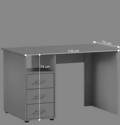 Kinder Wohnen Schreibtisch mit drei Schubladen und Fach - Mercy