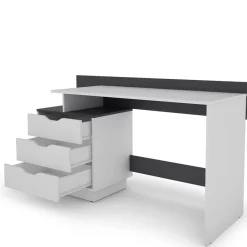 Kinder Wohnen Schreibtisch mit drei Schubladen und Aufsatz - Dotagon