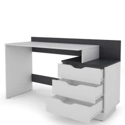 Kinder Wohnen Schreibtisch mit drei Schubladen und Aufsatz - Dotagon