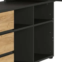 Wohnen Bürotische|Kinderschreibtische*Schreibtisch mit Regal - 4 Fächer & 3 Schubladen - Contrage