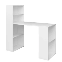 Wohnen Bürotische*Schreibtisch mit Regal in Weiß - Osicria