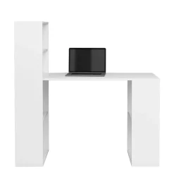 Wohnen Bürotische*Schreibtisch mit Regal in Weiß - Osicria