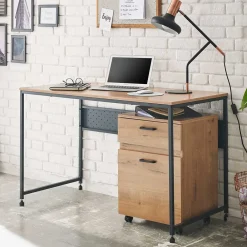 Wohnen Schreibtisch mit Rollcontainer Set - Caprera (zweiteilig)