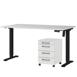 Wohnen Bürotische|Tische*Schreibtisch mit Rollcontainer Set - Chilena (zweiteilig)