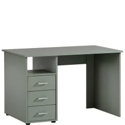 Kinder Wohnen Schreibtisch mit Schubladen in Graugrün - Fegura