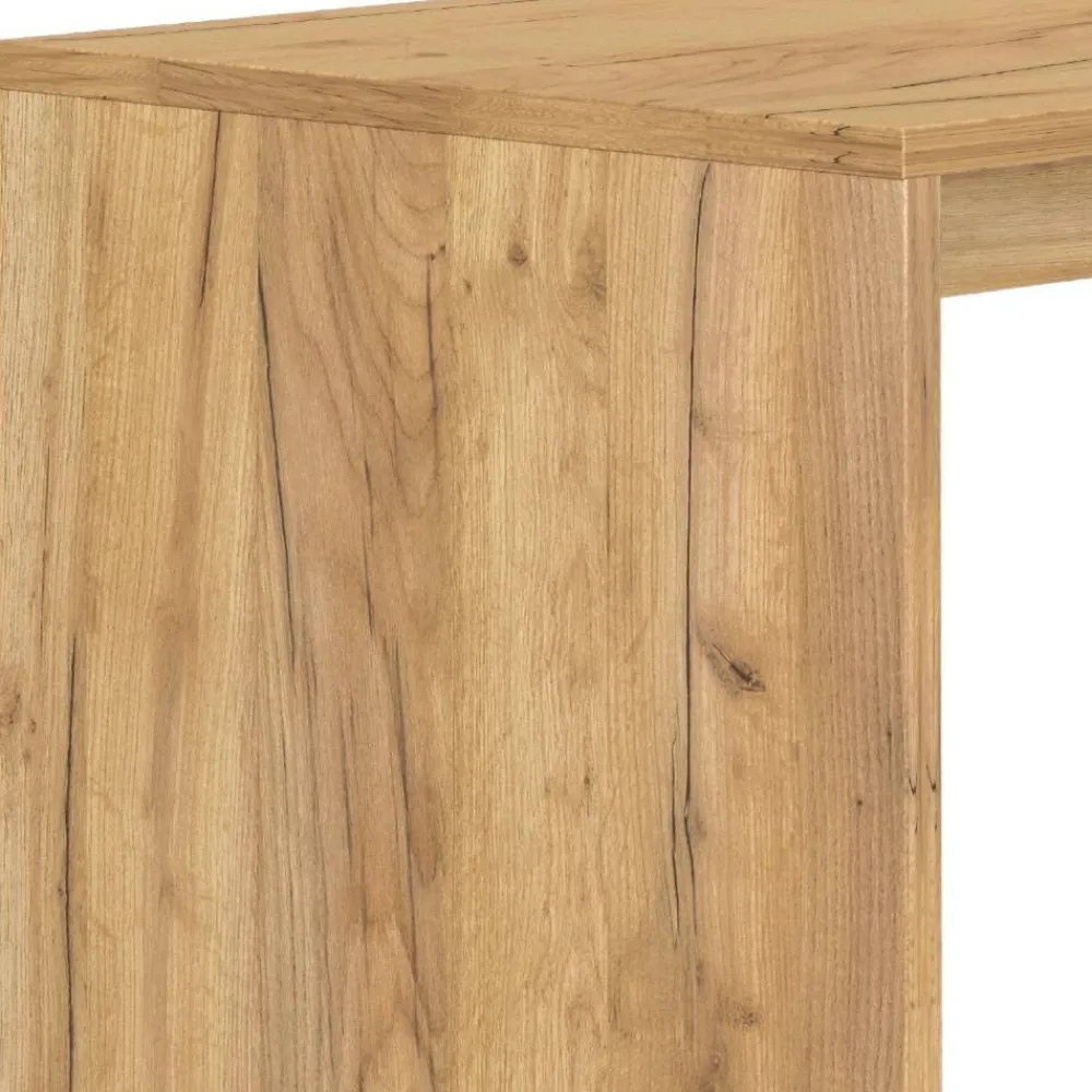 Wohnen Bürotische*Schreibtisch mit Seitenregal in Hellgrau - Chiron